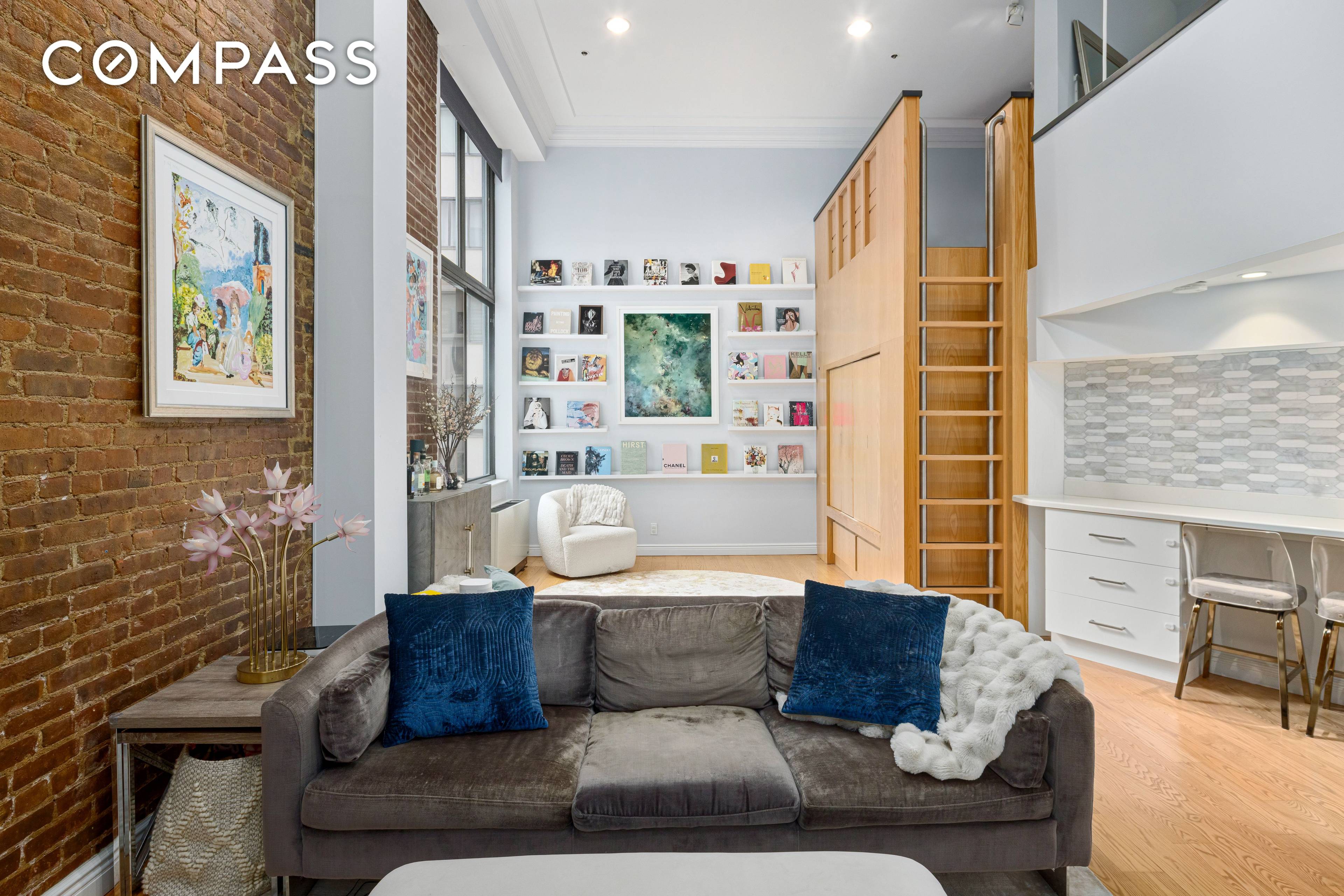 Welcome to 77 Bleecker Street 320, a stunning and architecturally unique one bedroom, two bathroom duplex loft in the heart of NoHo.