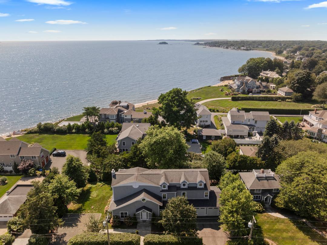 Spacious with amazing waterfront quality views, sited one house from Long Island Sound on a quiet cul de sac.