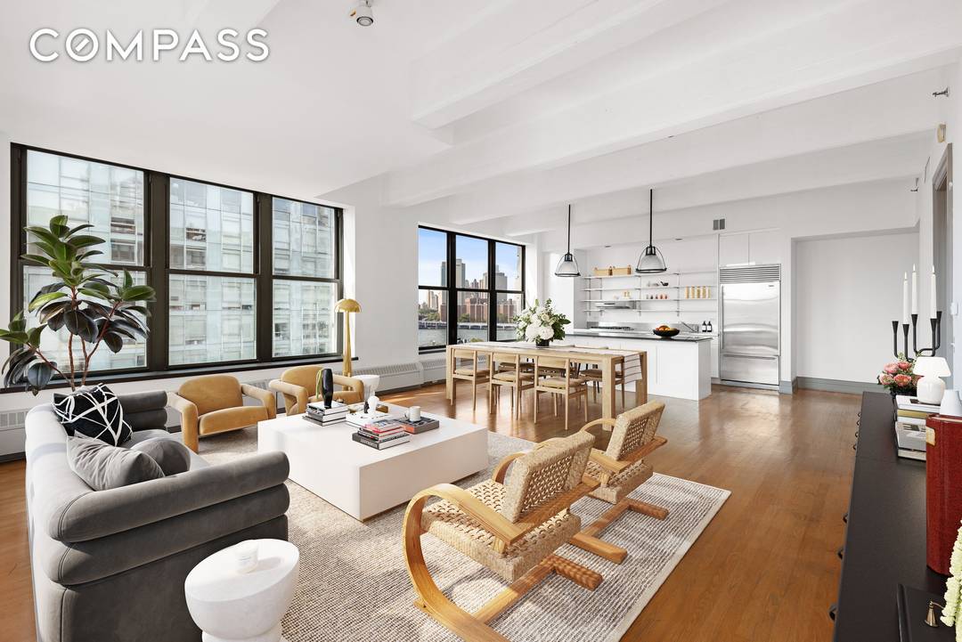 Come view this extraordinary corner loft at DUMBO s coveted Sweeney Building !