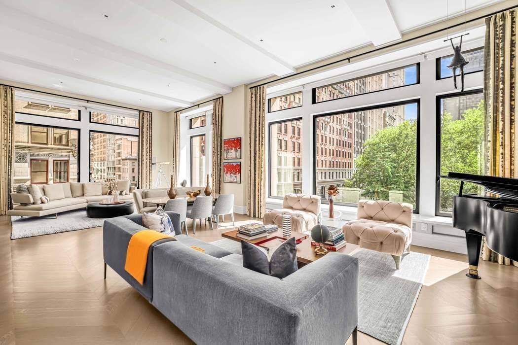 BESPOKE ELEGANCE ON MADISON SQUARE PARK A colossal picture window frame offers a breathtaking vantage point of the iconic Madison Square Park, its landscape, sculptures, curated art, and the surrounding ...
