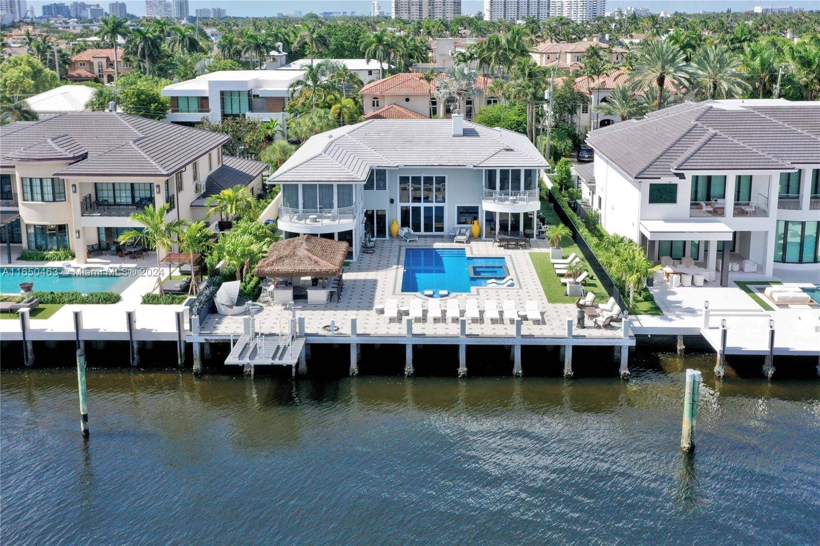 Private Island Allure at this exceptional point lot on the Intercoastal in the gated amp ; security patrolled Seven Isles.