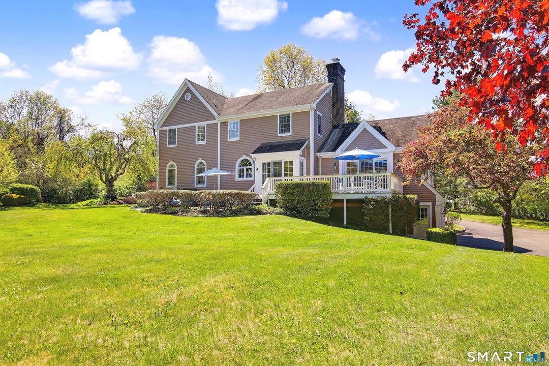 Exceptional custom designed and built 4 bedroom Colonial, bathed in natural sunlight, is nestled perfectly on 2 lush level manicured acres at the end of a small quiet cul de ...