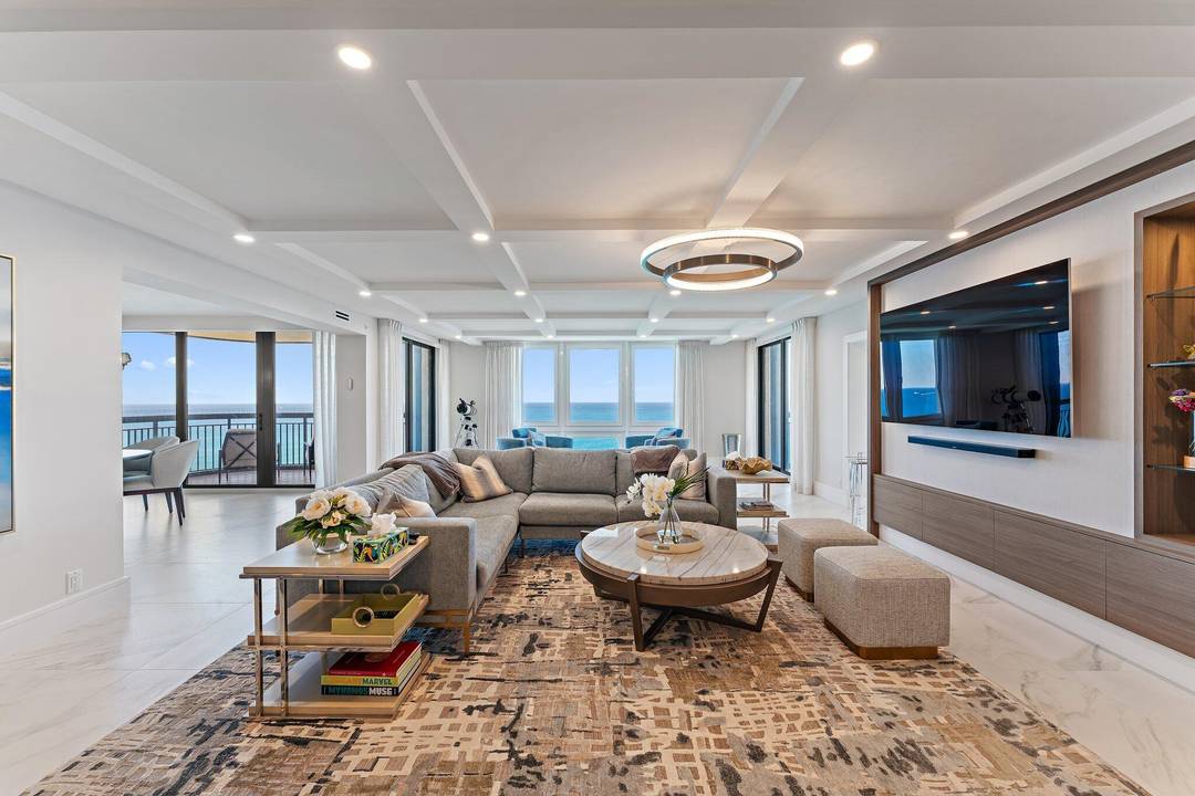 This direct ocean unit located on the second hightest floor in the building has been totally redone by one of the top Interior Designers in the area.