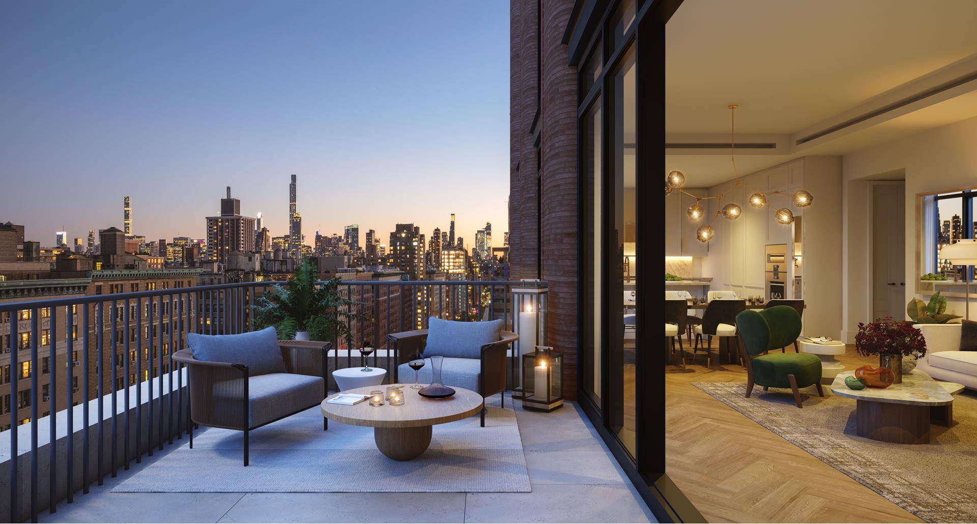 IMMEDIATE OCCUPANCY This spacious three bedroom, two and a half bath residence features a 126 square foot private terrace positioned directly off of the living room, and kitchen.