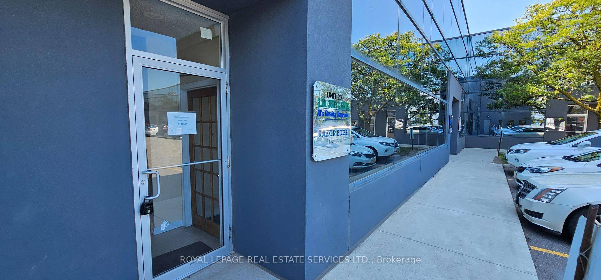 Professional second floor office space featuring two private offices, an open reception area, and a washroom.