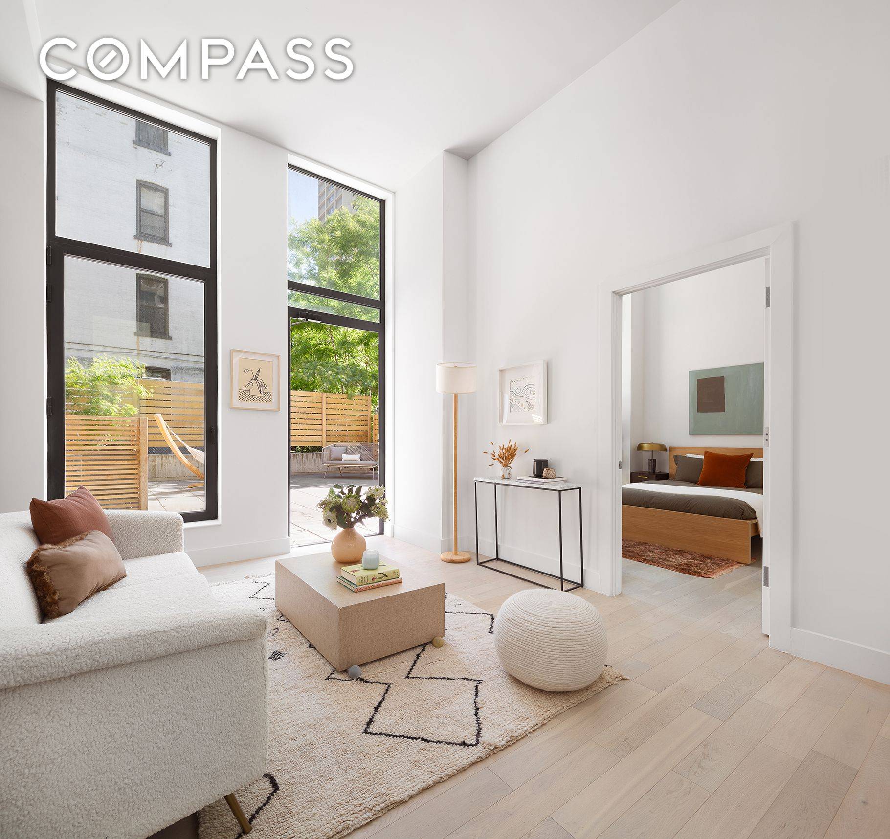 Oversized Garden One Bedroom in Crown Heights Premiere Luxury Condominium Welcome to 111 Montgomery, Garden B, a beautifully sunlit one bedroom, one bathroom home featuring soaring 13 foot ceilings, flexible ...