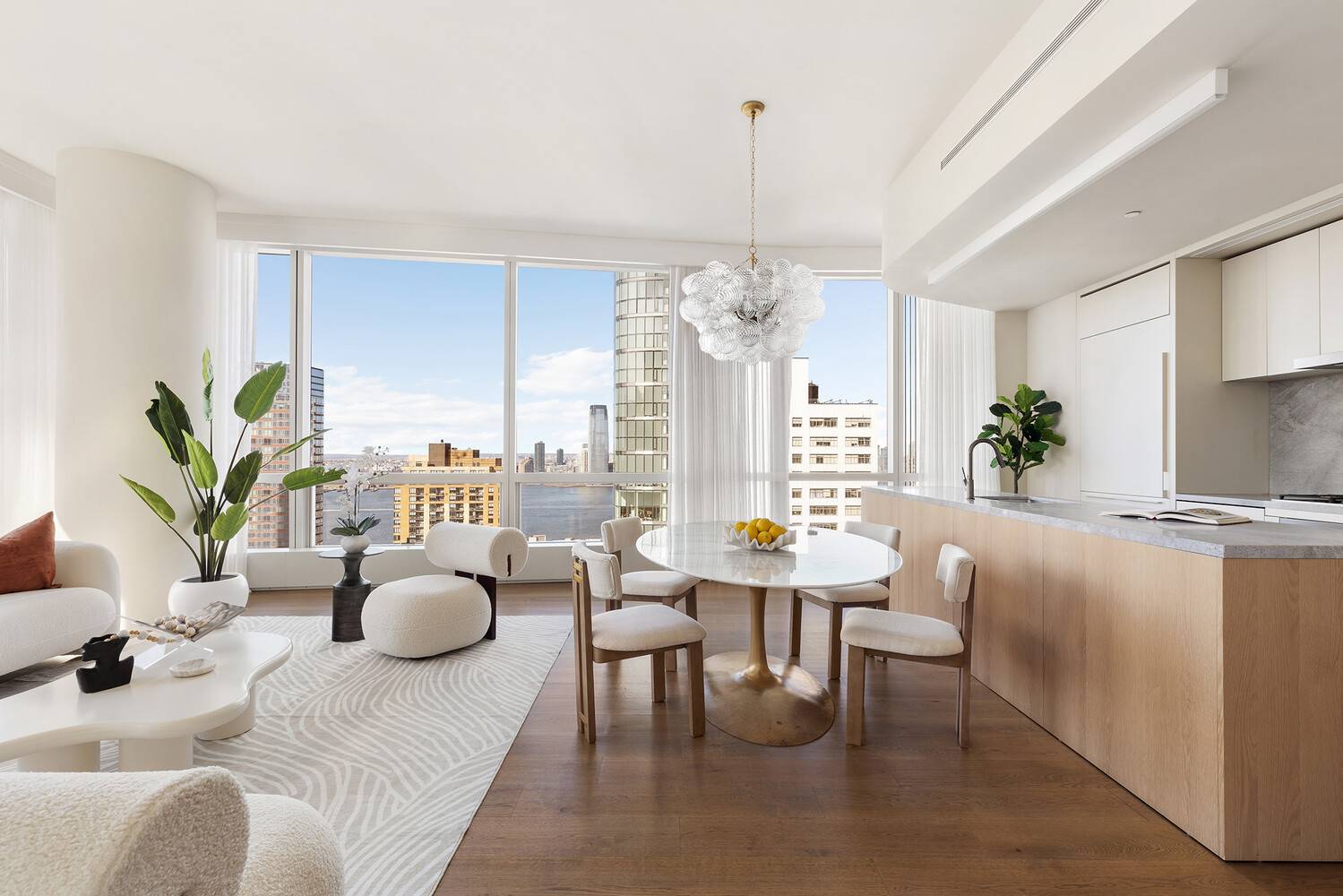 Immediate Occupancy Model Residences Open by Appointment Introducing 77 Greenwich Street Downtown's preeminent new condominium with interiors by celebrated designer Deborah Berke of TenBerke and statement architecture by FXCollaborative.