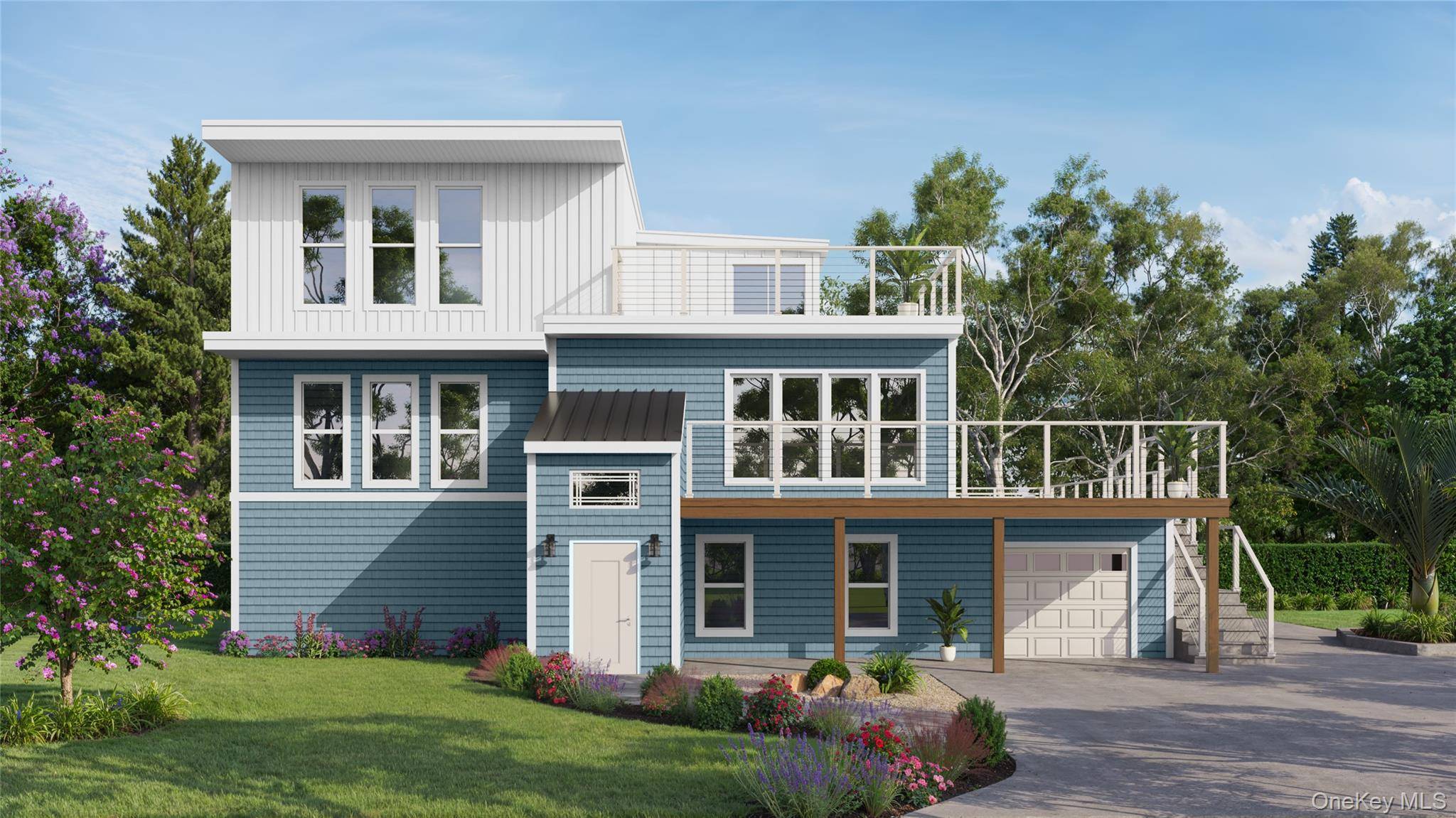 Imagine owning this beautiful post modern beauty in desirable Oak Beach when you get the opportunity to pick you own colors and some interior details.