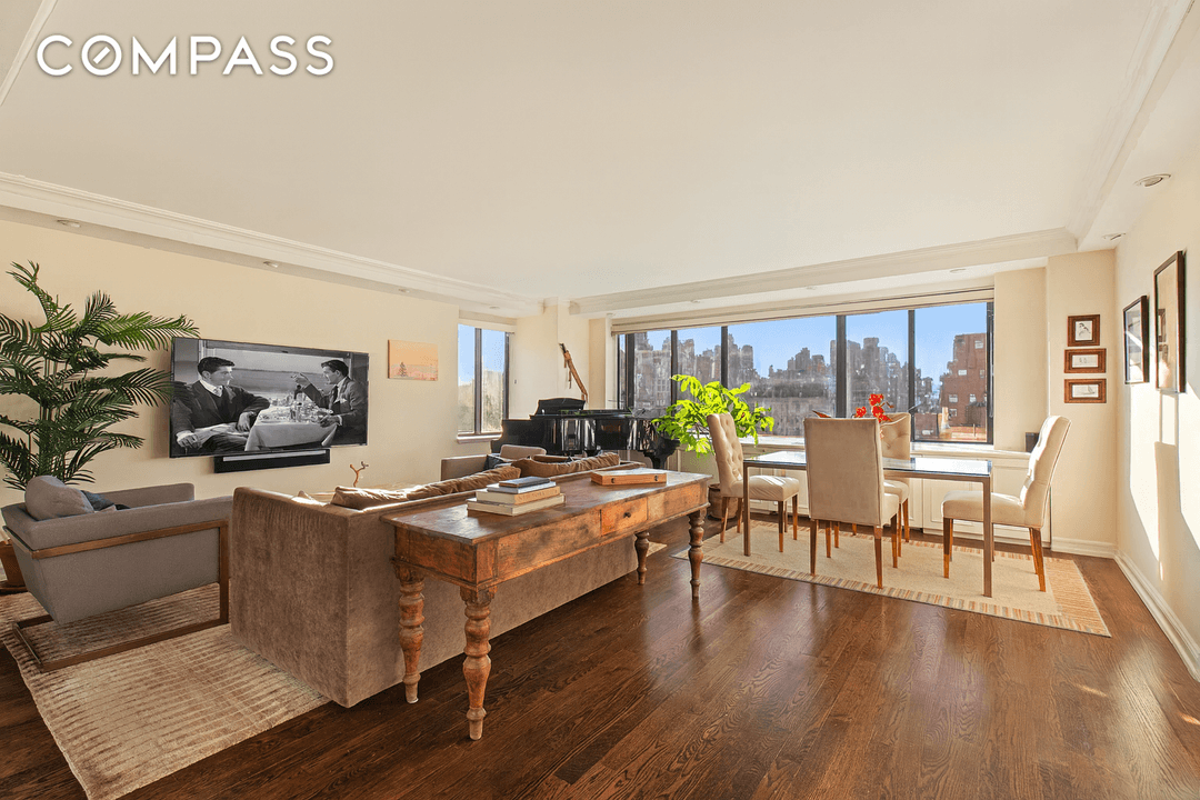 This high floor residence is currently configured as a three bedroom, two bath home and may be seamlessly combined with the adjoining one bedroom, one bath apartment to create a ...