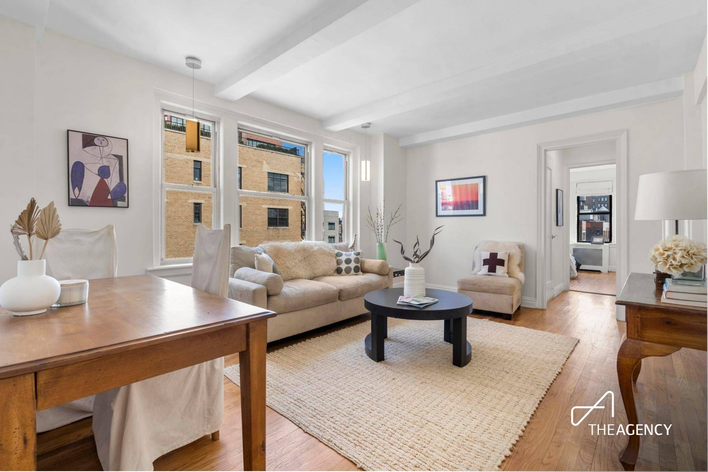 Bask in abundant natural light and serenity in this secure, one bedroom haven perched high above the vibrant Gold Coast of Greenwich Village.
