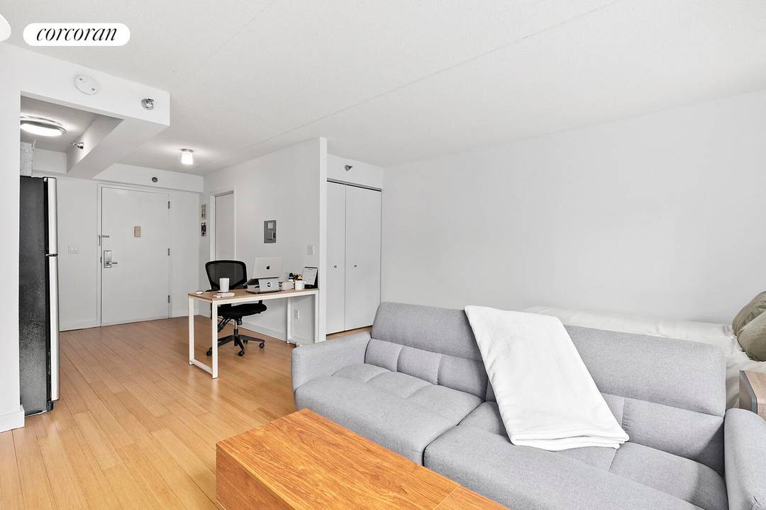 Come see this bright, sunlit south facing, alcove condo studio at 516 W 47th Street, Apt.