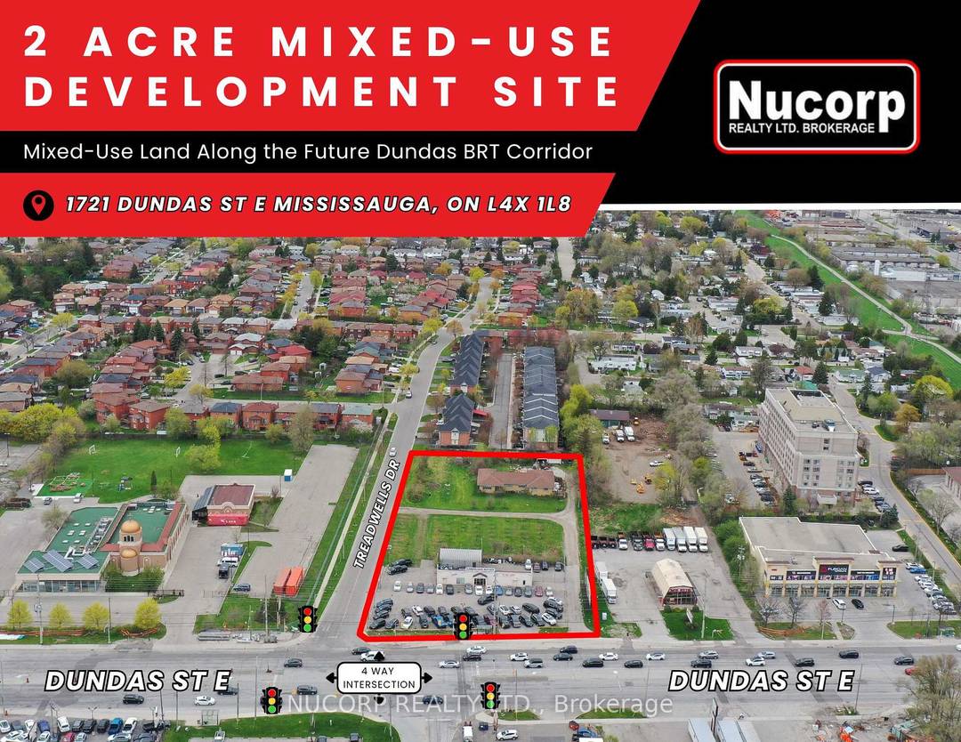 Situated amidst multiple large development applications in Mississauga, this exceptional 2 acre parcel of land is located on the doorstep of the new Bus Rapid Transit and outside the floodplain ...
