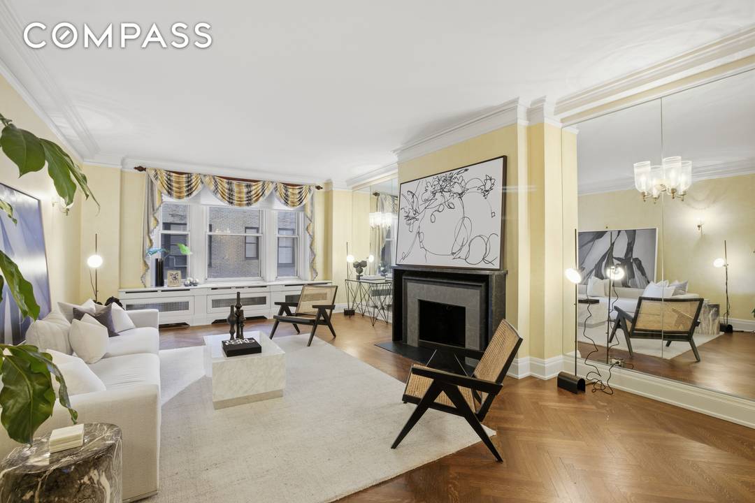 An exceptionally elegant Park Avenue two bedroom, two bathroom residence in a distinguished prewar cooperative designed by Emery Roth.