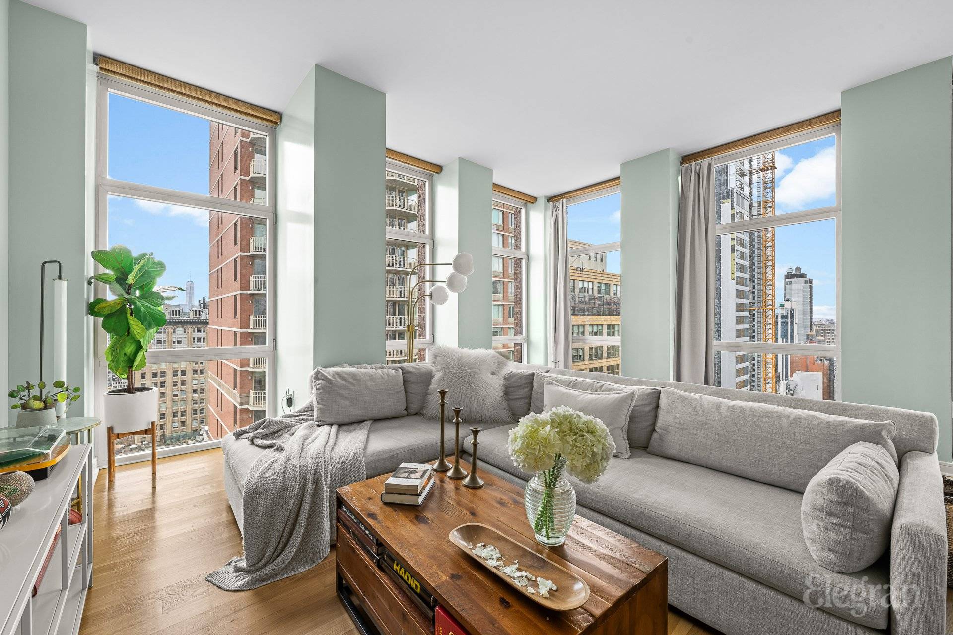 Perched high on the 28th floor of the coveted Sky House, this breathtaking two bedroom, two bathroom showcase home offers an extraordinary living experience.