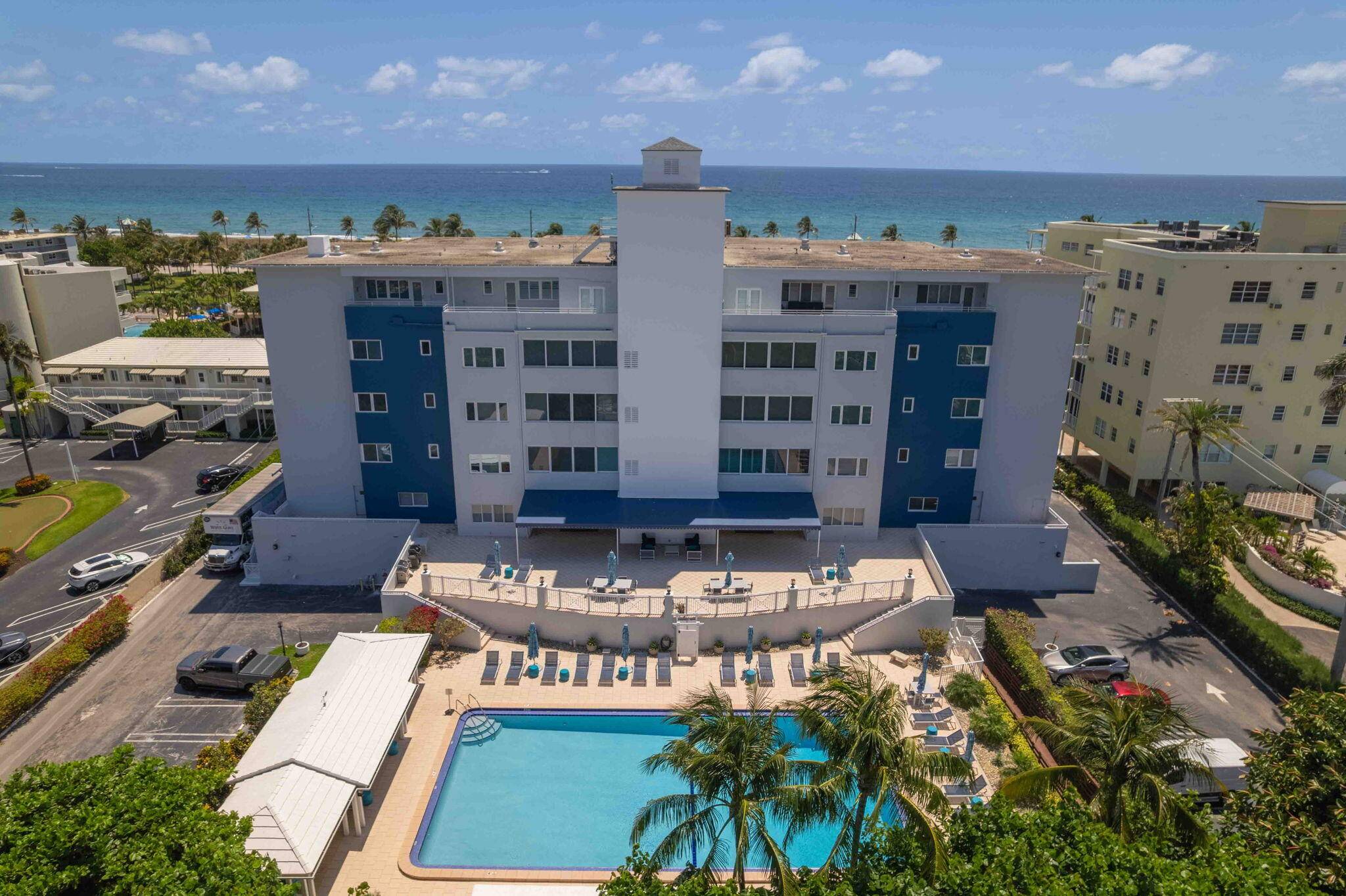 Welcome to coastal luxury living in this stunning 2 bedroom, 2 bath oceanfront condo located in a beautifully maintained and highly desired building just north of vibrant Atlantic Avenue.