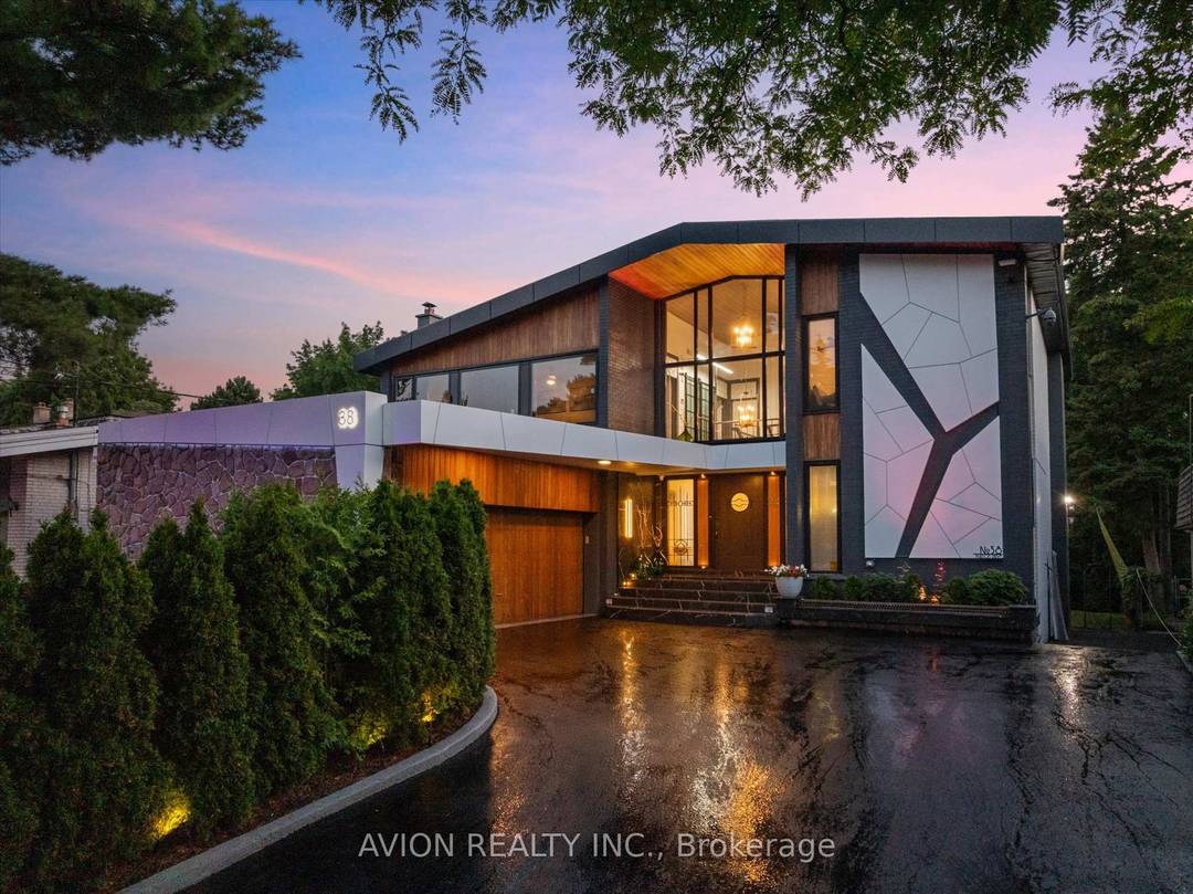 A rare fusion of modernist architecture and natural ravine beauty, this custom built residence at 38 Purdon Dr sits on a 60x200 ft lot with discreet access to protected parkland ...