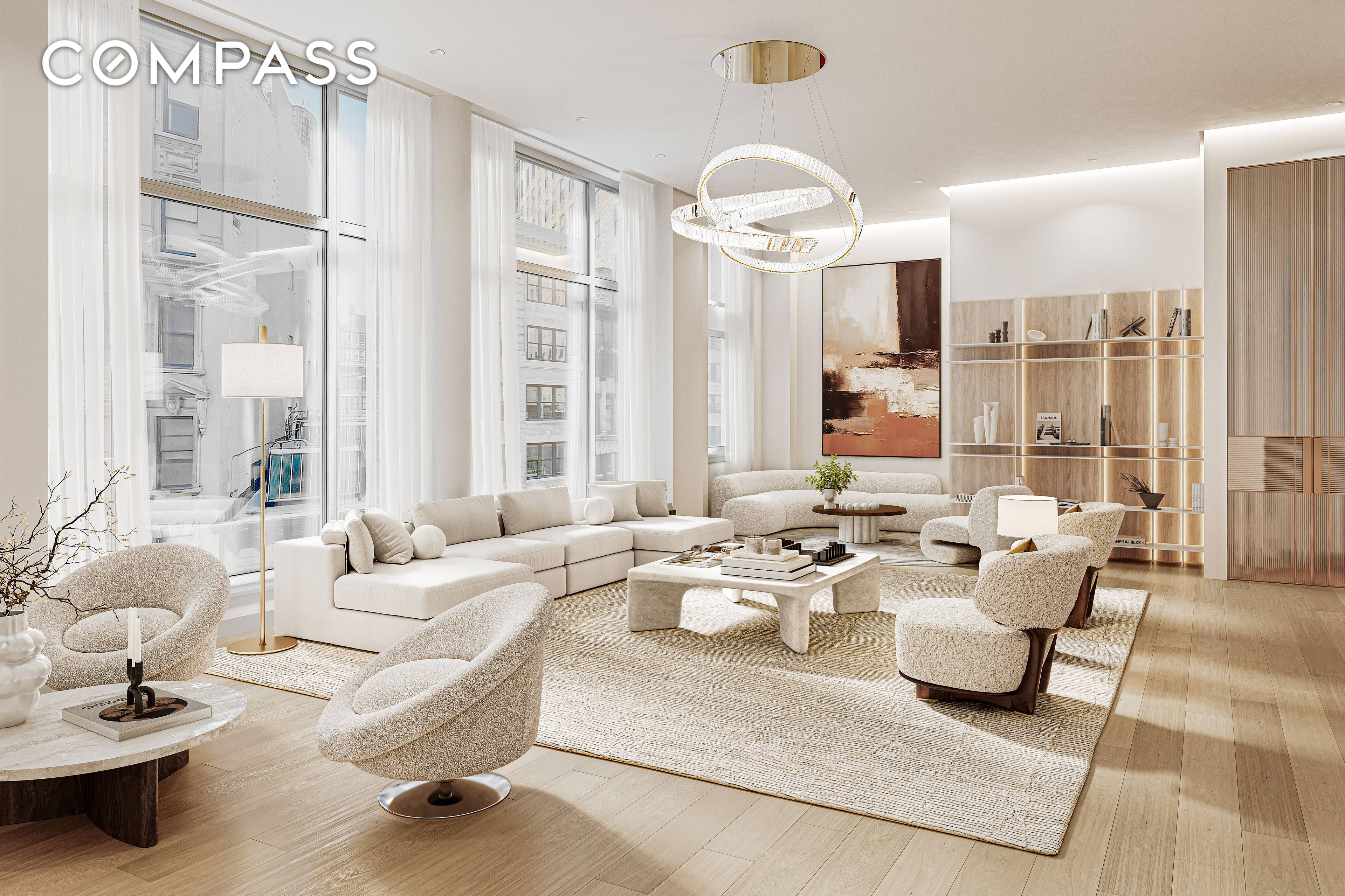 This extraordinary 2nd floor open loft is a sprawling canvas, measuring over 40 feet wide and 82 feet deep.