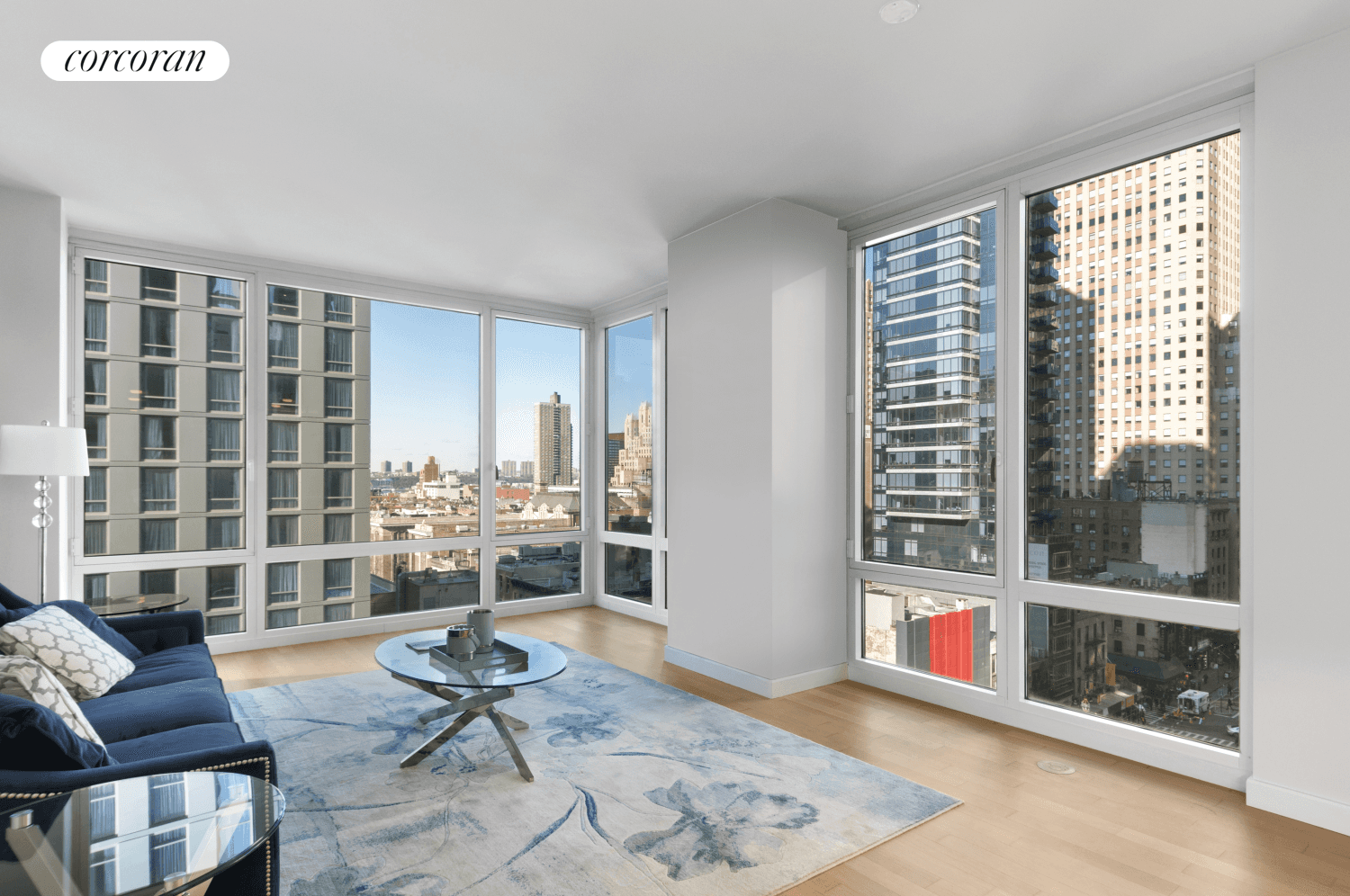 Residence 1201 blends modern comfort with iconic NYC and partial river views.