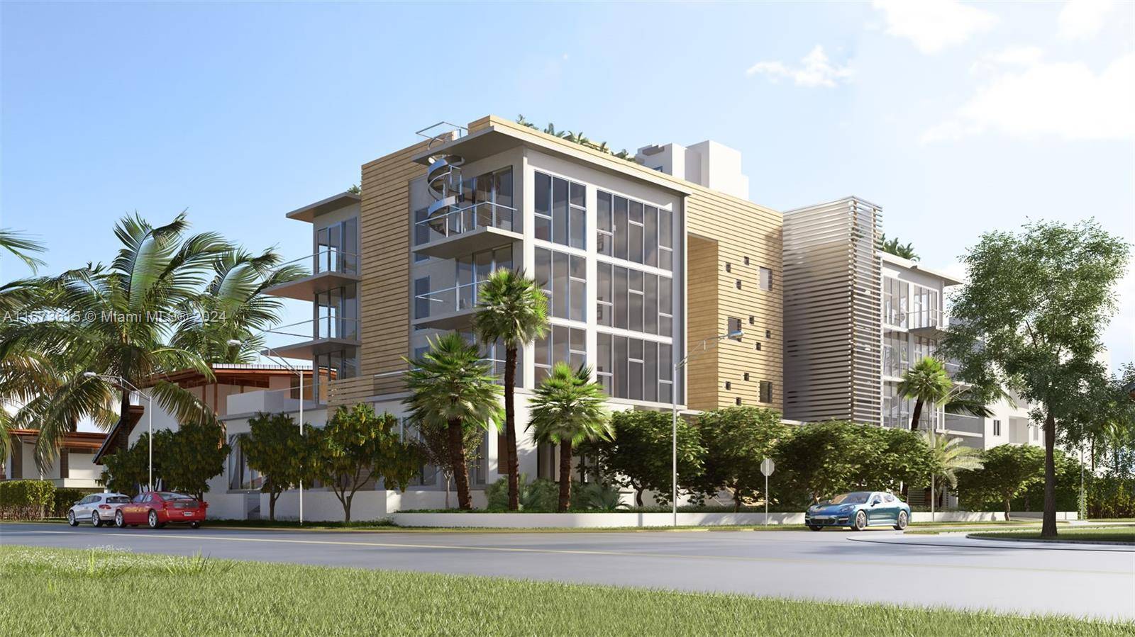 This exclusive 5 story condominium contains 14 beautiful modern Miami style residences.