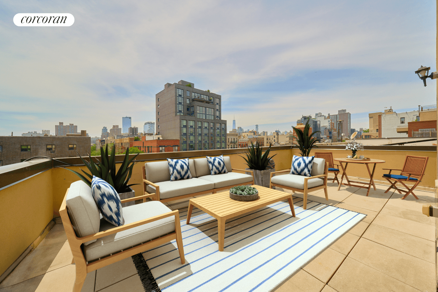 Sun flooded 3 bedroom duplex with in unit laundry private roof deck bordering prime Lower East Side !