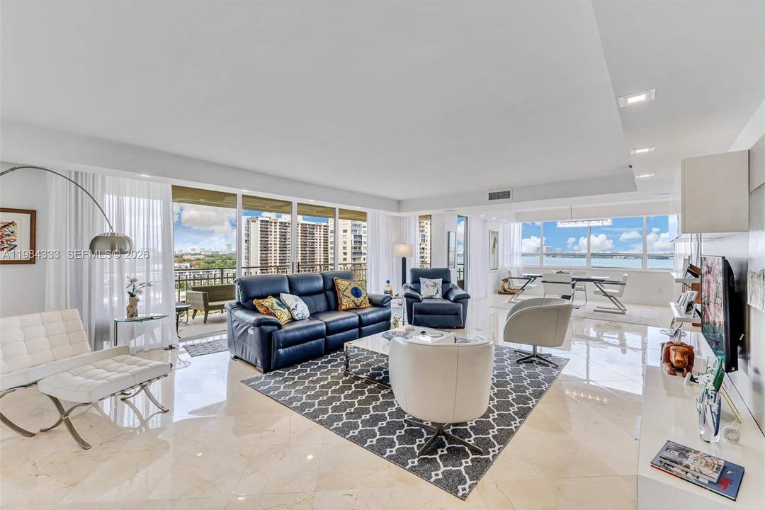 Rarely Available Direct Bay, 3 Bedroom Corner Unit at Jockey III, One of Miami's Most Desirable Bayfront Communities.