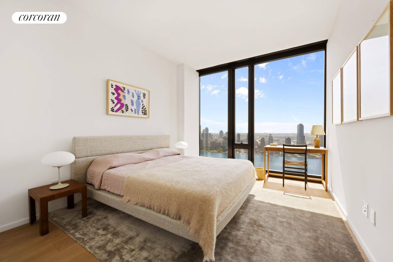 Penthouse A at One United Nations Park is a 2, 900sf four bedroom, four bathroom plus powder room, residence overlooking the East River.