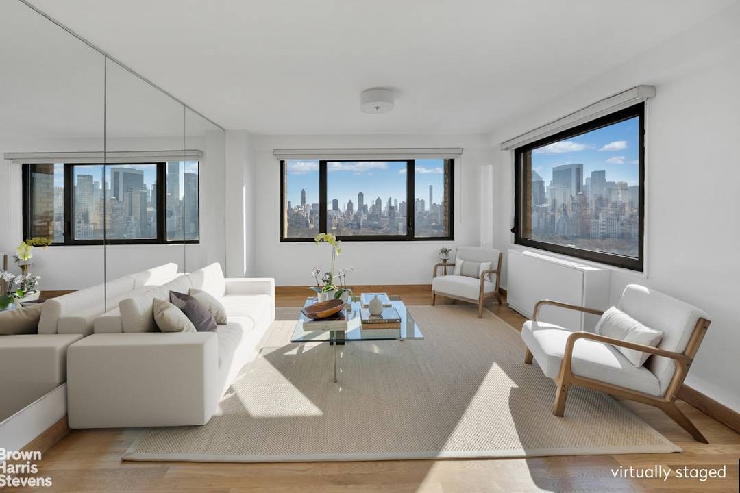 This is a rare opportunity to purchase a coveted H Line two bedroom two bath apartment in the Upper Tower at 10 West 66th Street.