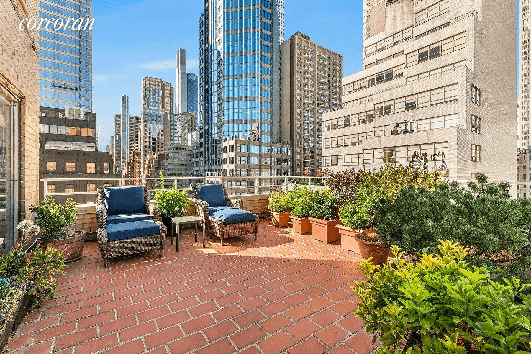 150 E 61st 15B is an expansive home with approximately 2, 250 interior sq ft and 350 exterior sq ft.