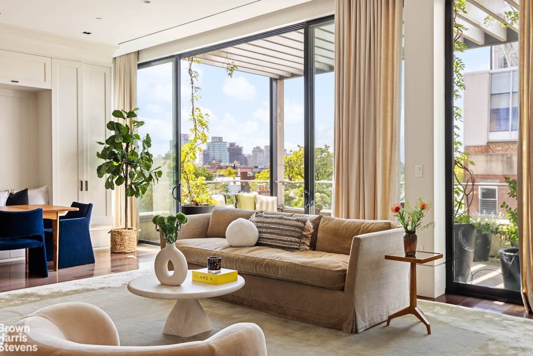 Rarely Available Penthouse Duplex with 3 Private Terraces Roof Deck and 2 Car Garage separate purchase Perched atop a discreet, four unit condominium at the crossroads of Boerum Hill and ...
