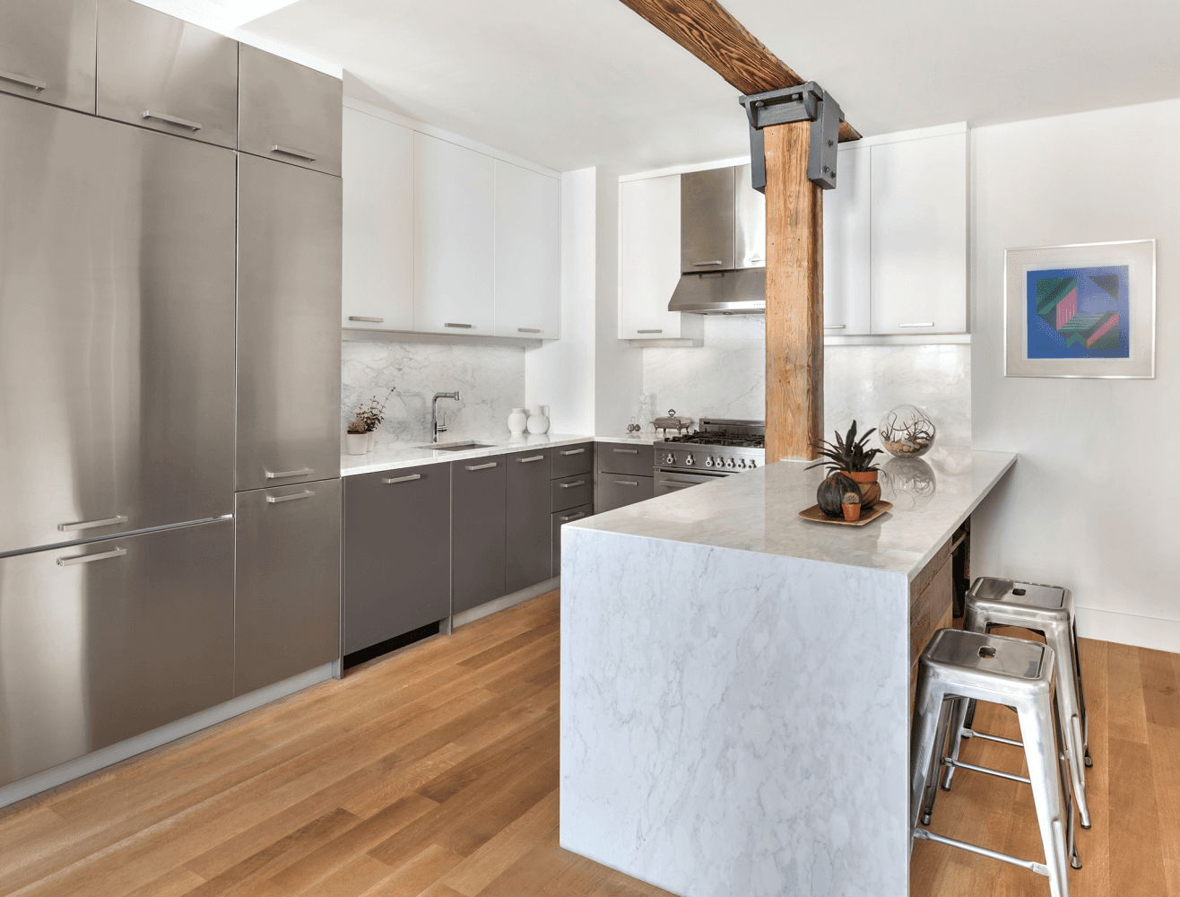 172 NORTH 10TH STREET APARTMENT 2D PRIME WILLIAMSBURG LUXURY LOFT CARRARA CENTRAL A C W D EXPOSED BEAMS Please note, OPEN HOUSES ARE BY APPOINTMENT ONLY.