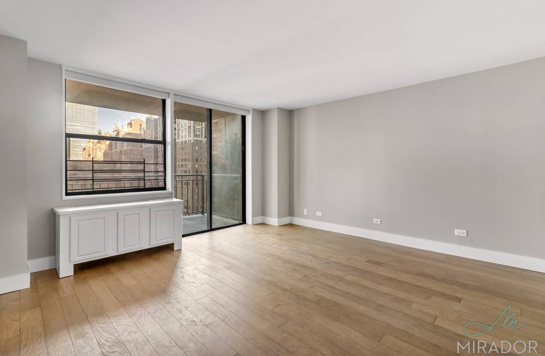Winged two bedroom with balcony now available at New York tower.