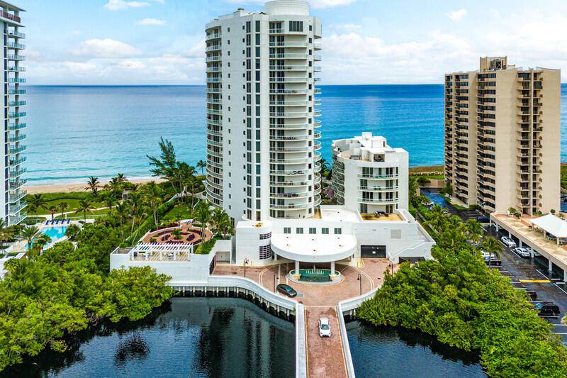 Exclusivity and privacy await you in this rarely offered 3 bedroom, 3 bath meticulously maintained residence with expansive unobstructed ocean and intercoastal views located in Beach Front, a boutique like ...