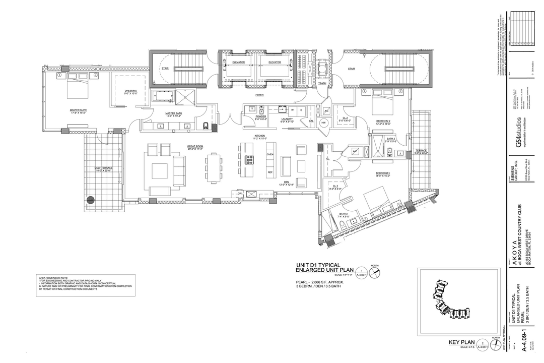 Rarely available corner unit in Akoya in the center of the building.
