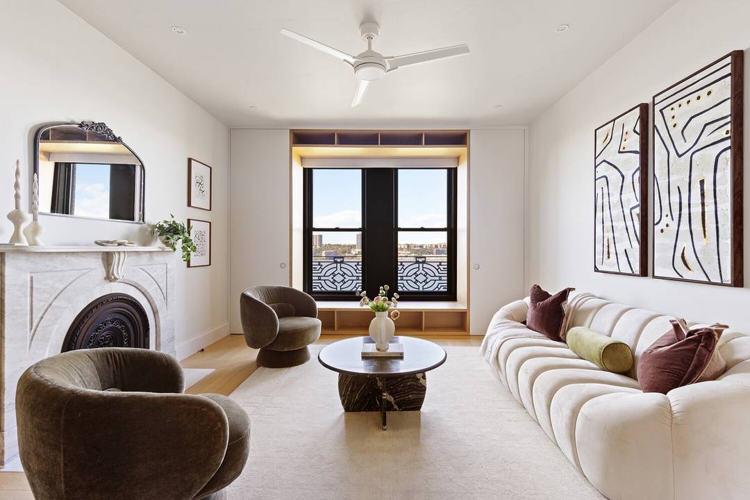 Stunning Designer Residence with Water amp ; Park Views, Marble Fireplace and Washer Dryer.