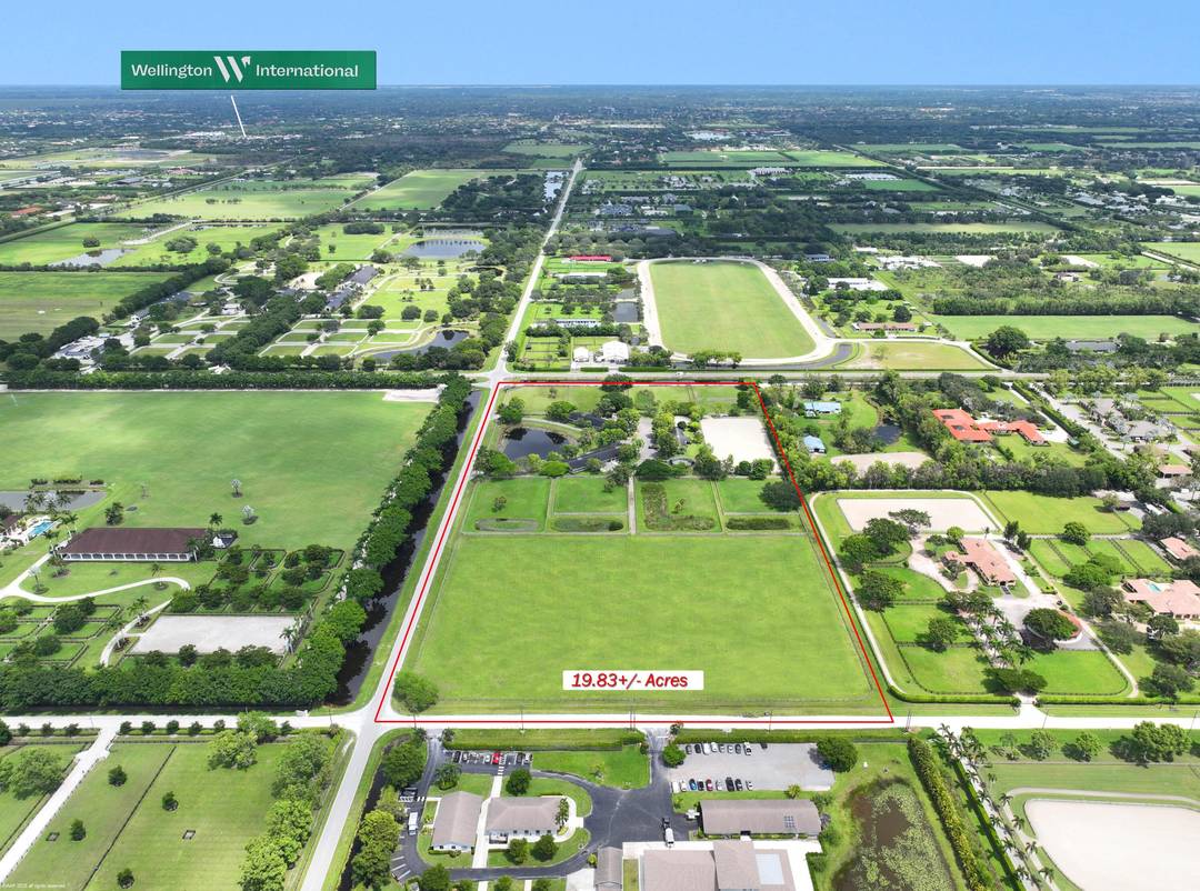 Exceptional 19. 83 acre equestrian estate, just a short ride to the Wellington International showgrounds and National Polo Center.