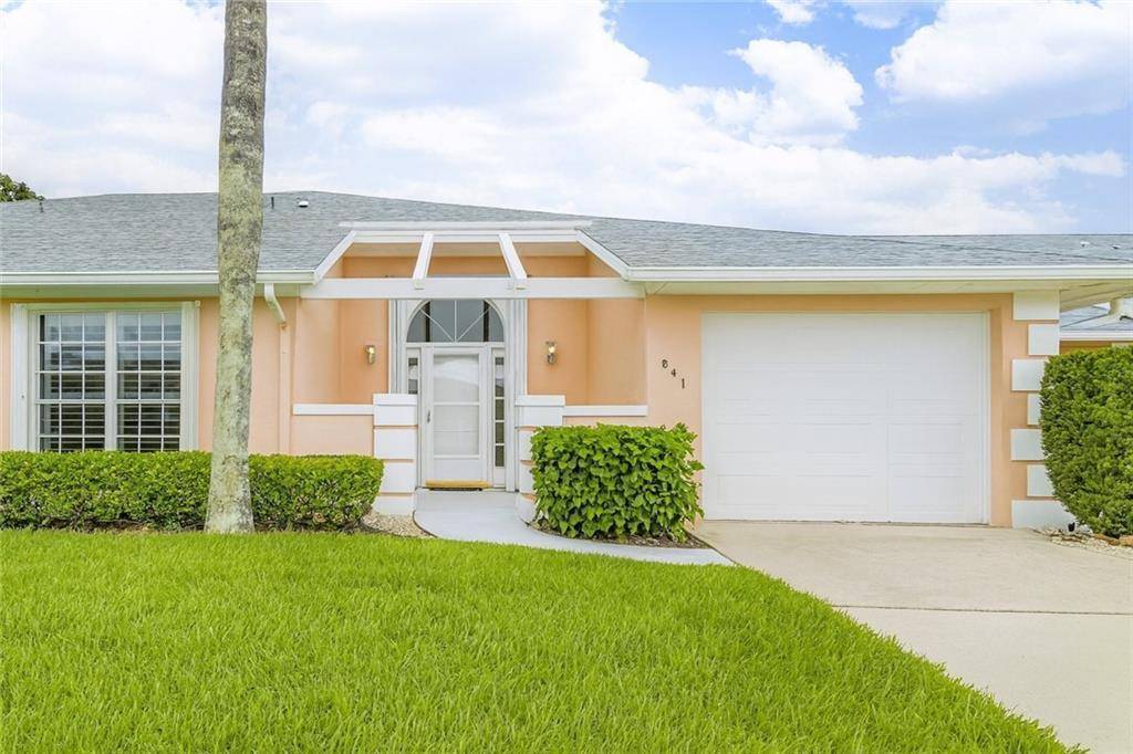 Beautifully updated 2 bedroom, 2 bath, single story villa with 1 car garage located on a peaceful private preserve in the sought after 24hr guard gated 55 community of Grove ...