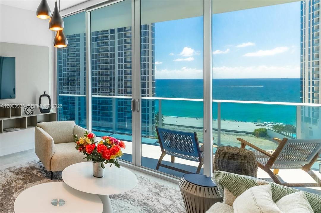Stunning, spacious fully furnished ocean view residence located in Sunny Isles Beach renowned for its crystal clear waters and pristine sandy beaches.