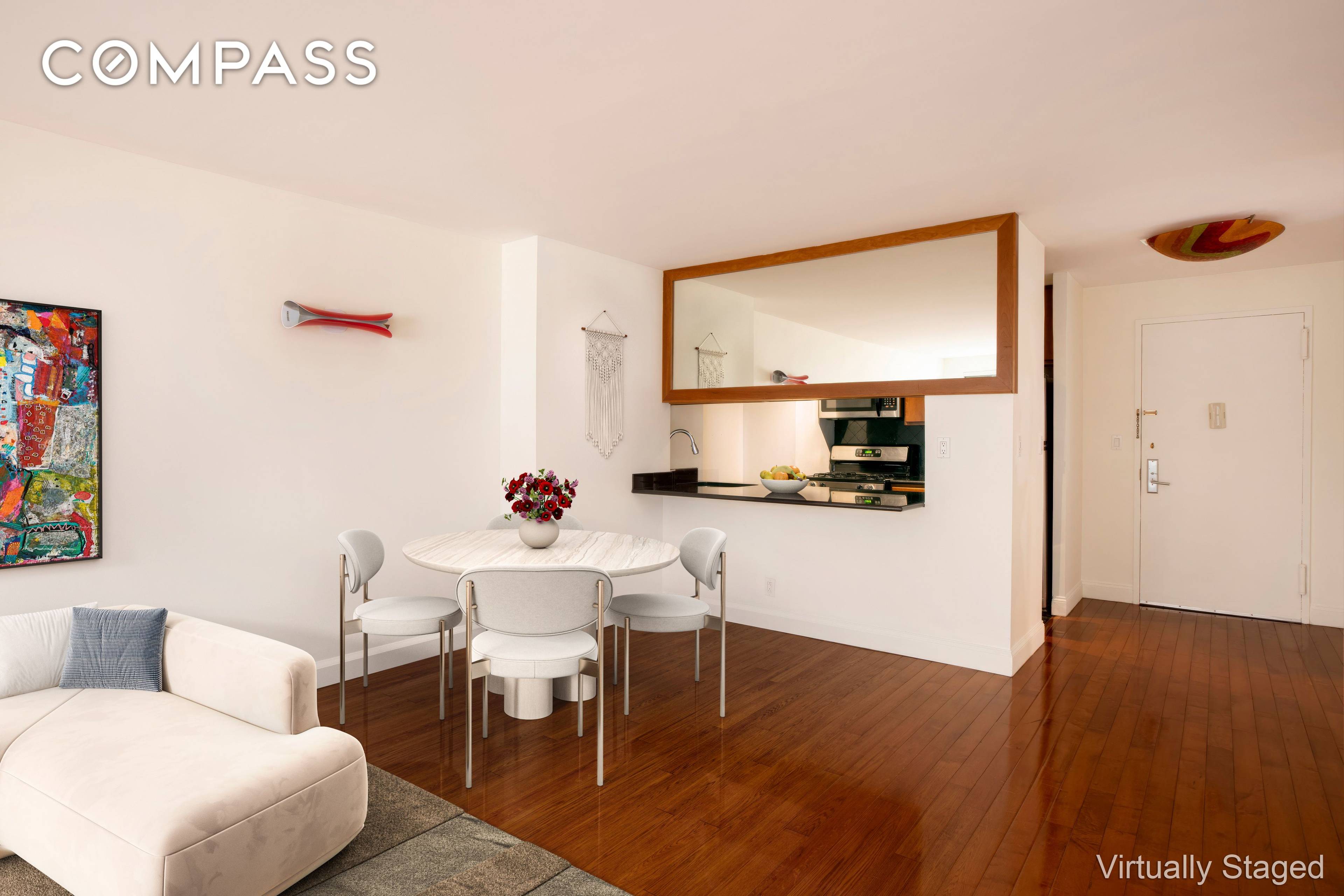 Flooded with natural light, this fully renovated one bedroom, one bathroom home offers a bright, open atmosphere ideal for contemporary city living.