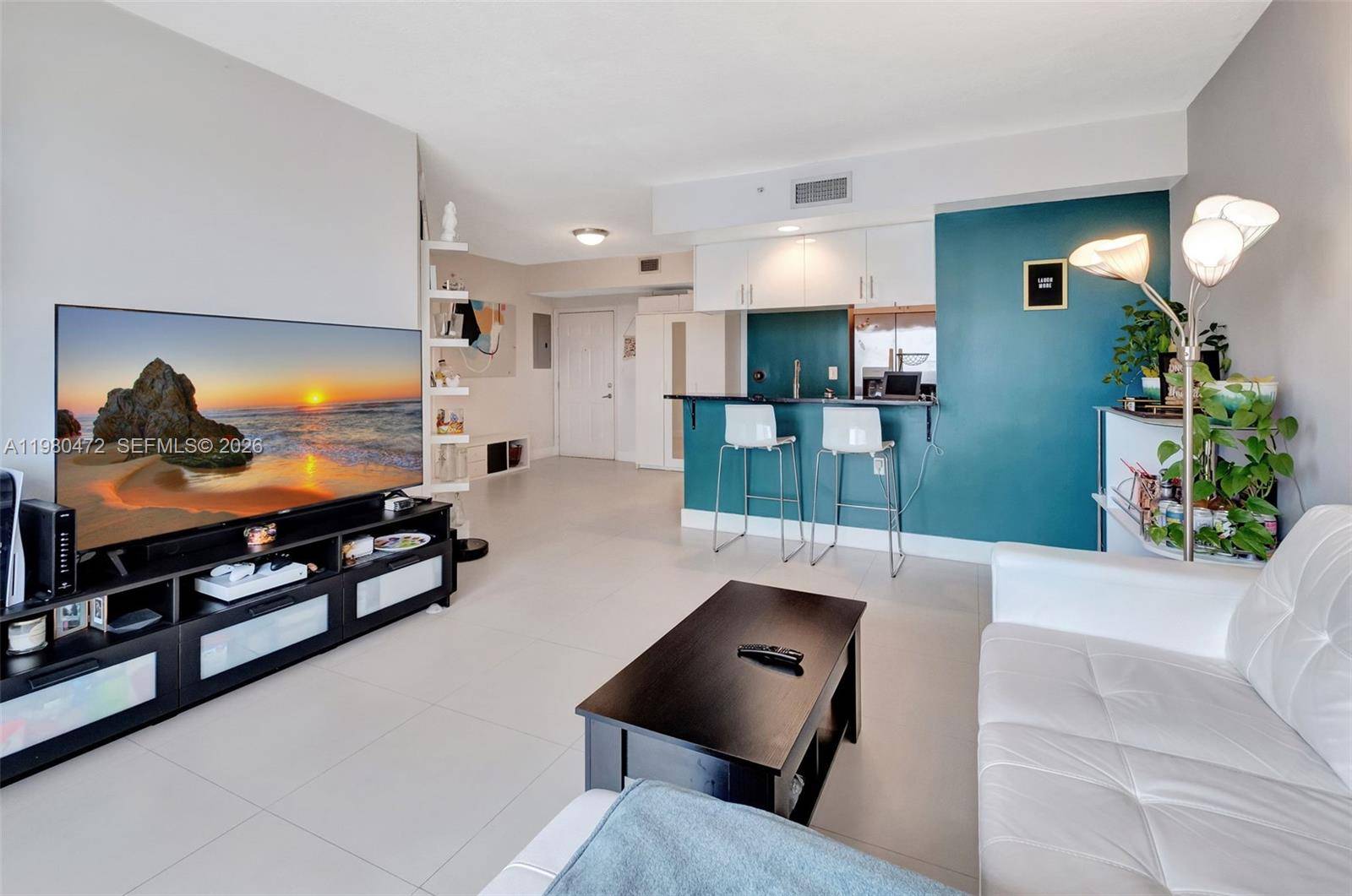 Experience luxury living in this beautifully renovated 1 bedroom, 1 bathroom penthouse located in the heart of Edgewater.