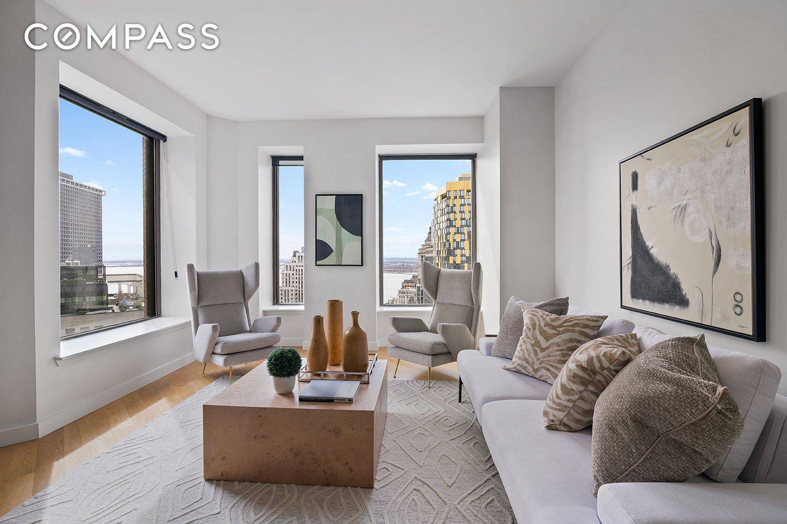 Residence 36F at 75 Wall Street is prime FiDi luxury at its finest a sprawling, high floor two bedroom plus queen sized office space, allowing the home to fully function ...