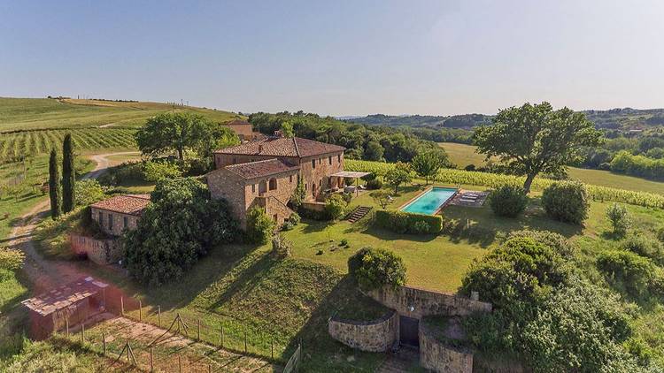 Winery in Montalcino for sale with agriturismo 5 bedrooms, pool, garden. Winery with farm located in one of the most beautiful scenery of Tuscany