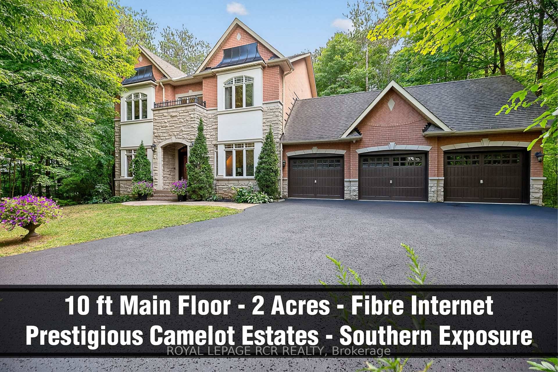 Stylish amp ; upgraded 2 Storey Estate home with 10ft main floor ceiling, 3 car garage, and fibre internet on a premium 2 acre, south exposure lot nestled into mature ...
