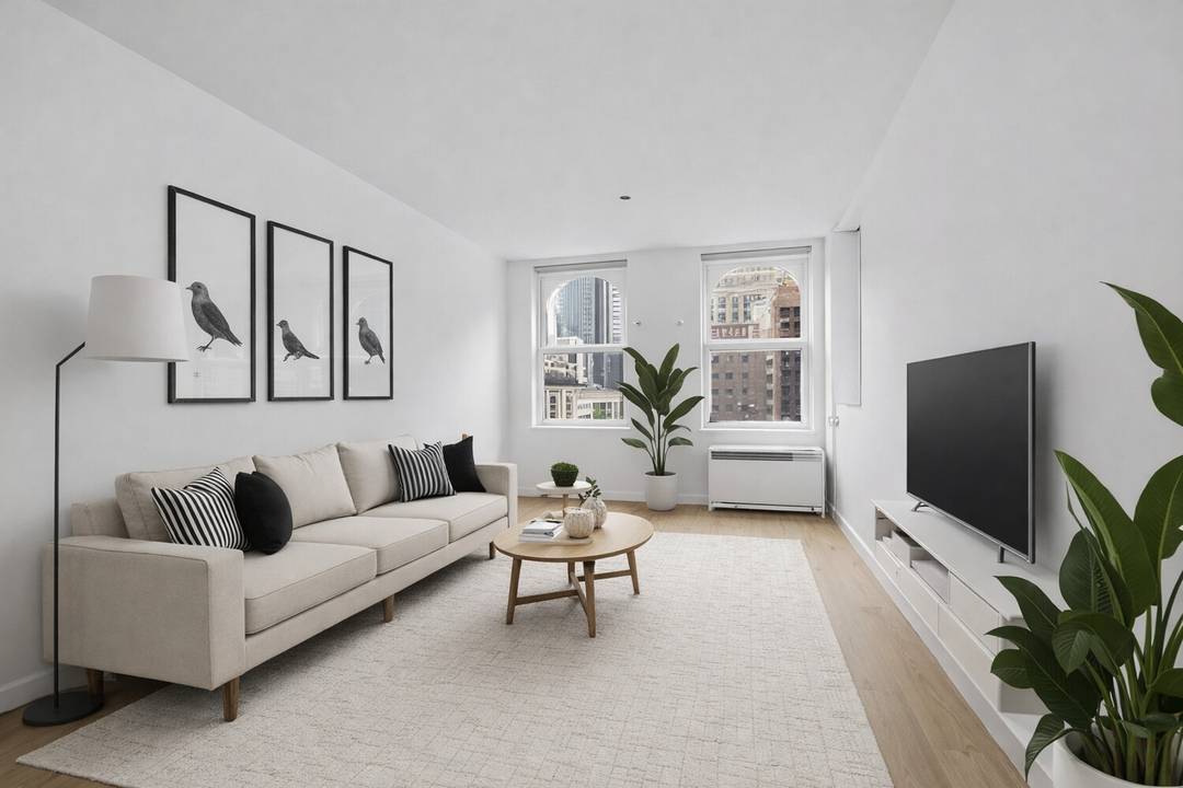 Spacious and sun filled 1 bedroom, 1 bath condo offering an impressive 1, 089 square feet in the heart of Flatiron.