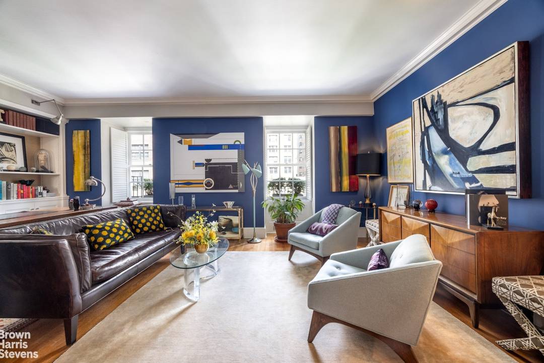 This elegant 4 room home is situated on the fourth floor of a storied Upper East Side landmarked mansion.