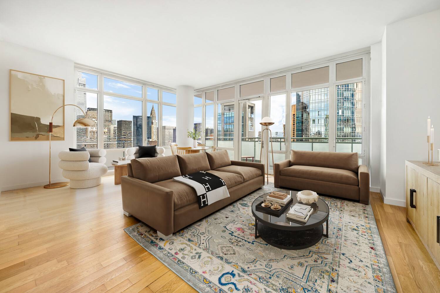 Dreamy New York City Living Owner occupied advanced noticed required Photos are virtually staged Deeded storage This elegantly maintained corner residence offering two bedrooms and two bathrooms combines generous proportions ...