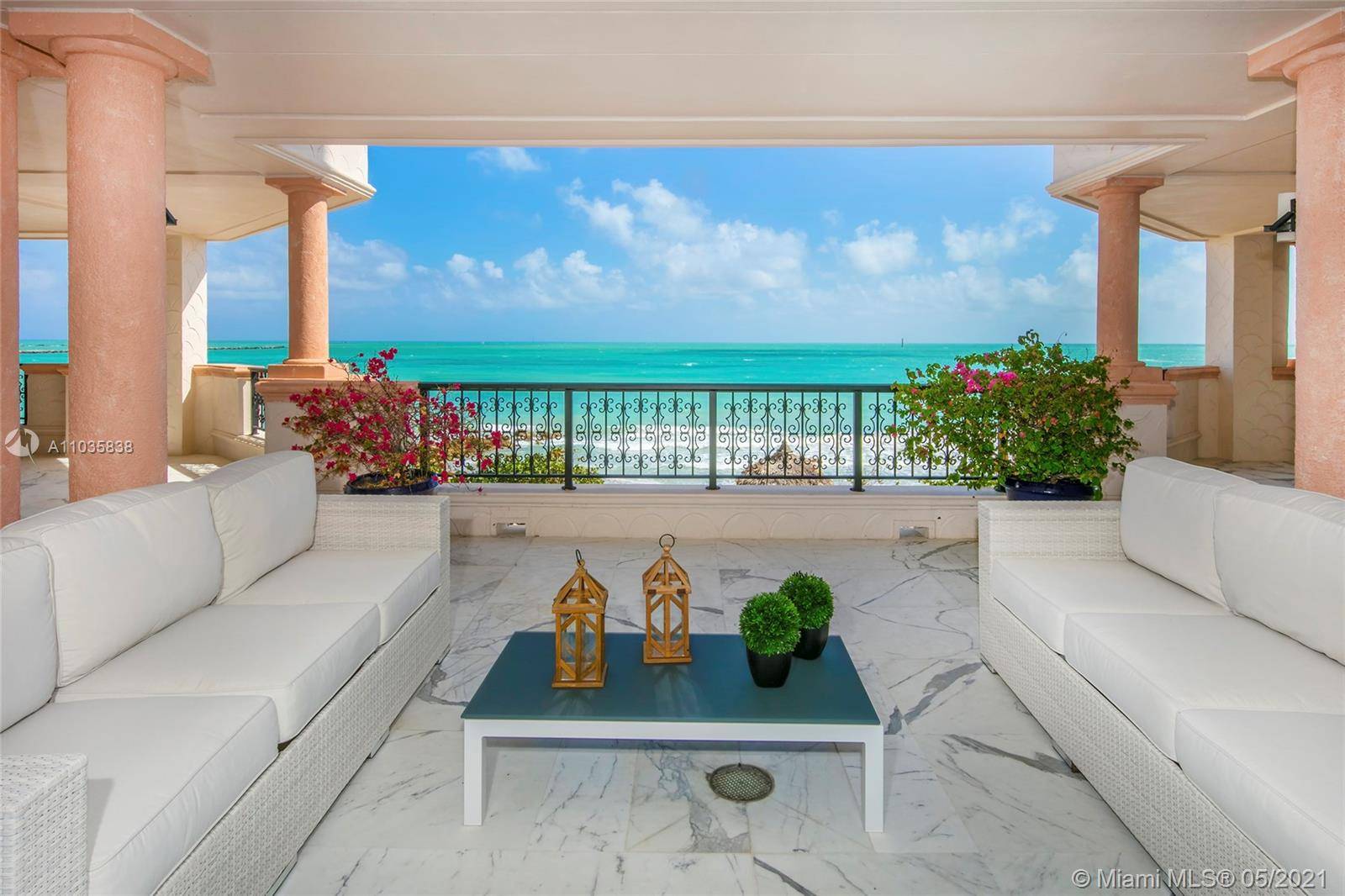 This exclusive oceanfront center stack unit on Fisher Island has a unique privileged location as it is as close to the ocean as you can get, directly in front of ...