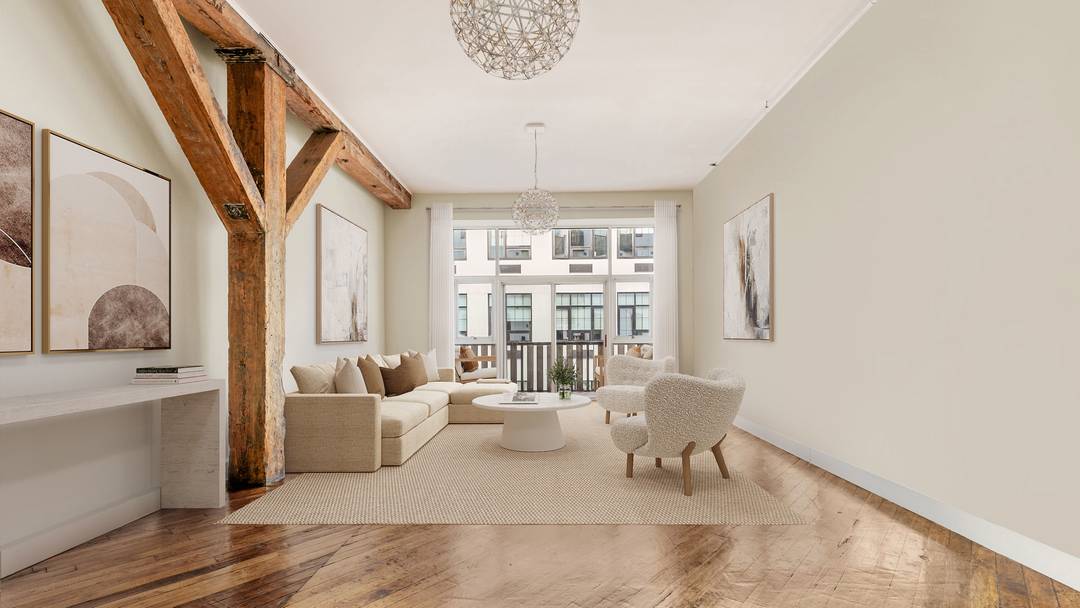 This remarkable and authentic loft residence, nestled within the highly sought after Mill Building, offers an expansive living space of approximately 1750 square feet, brimming with timeless charm.