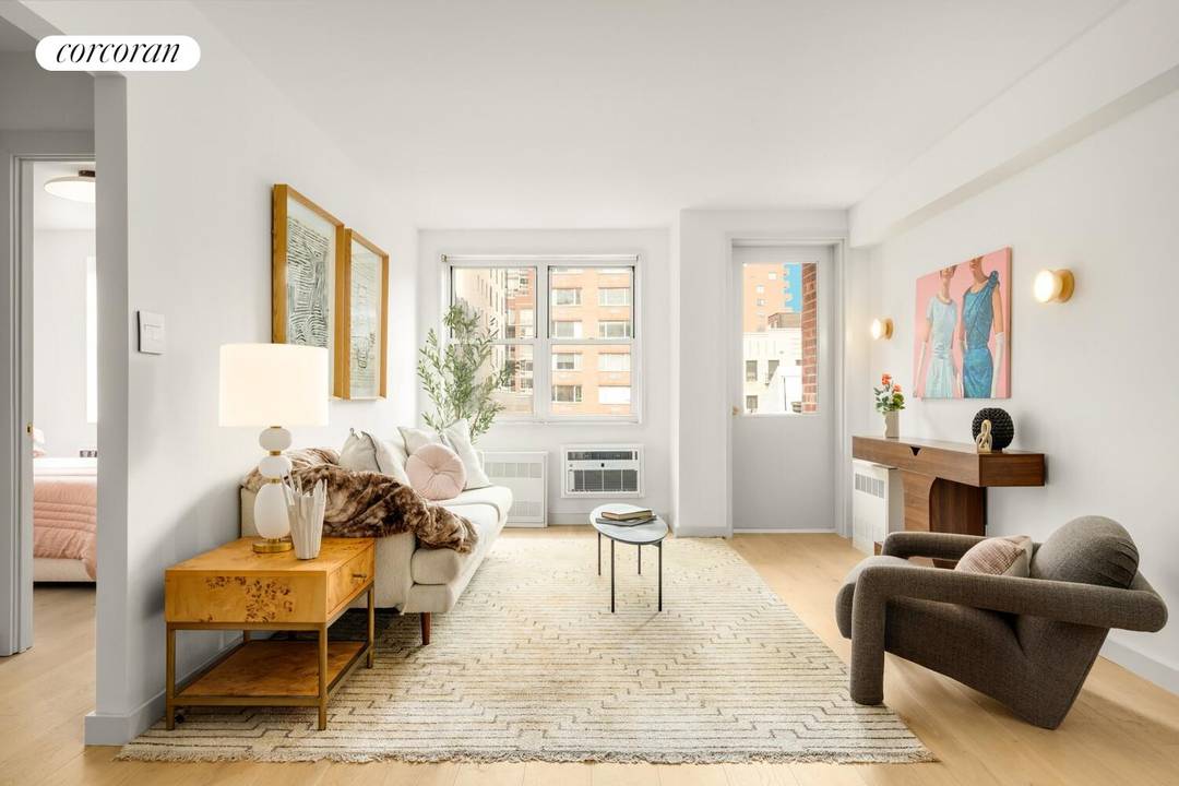 Residence 5E is a sunny south facing one bedroom Chelsea condo offering warmth, thoughtful design, and real livability.