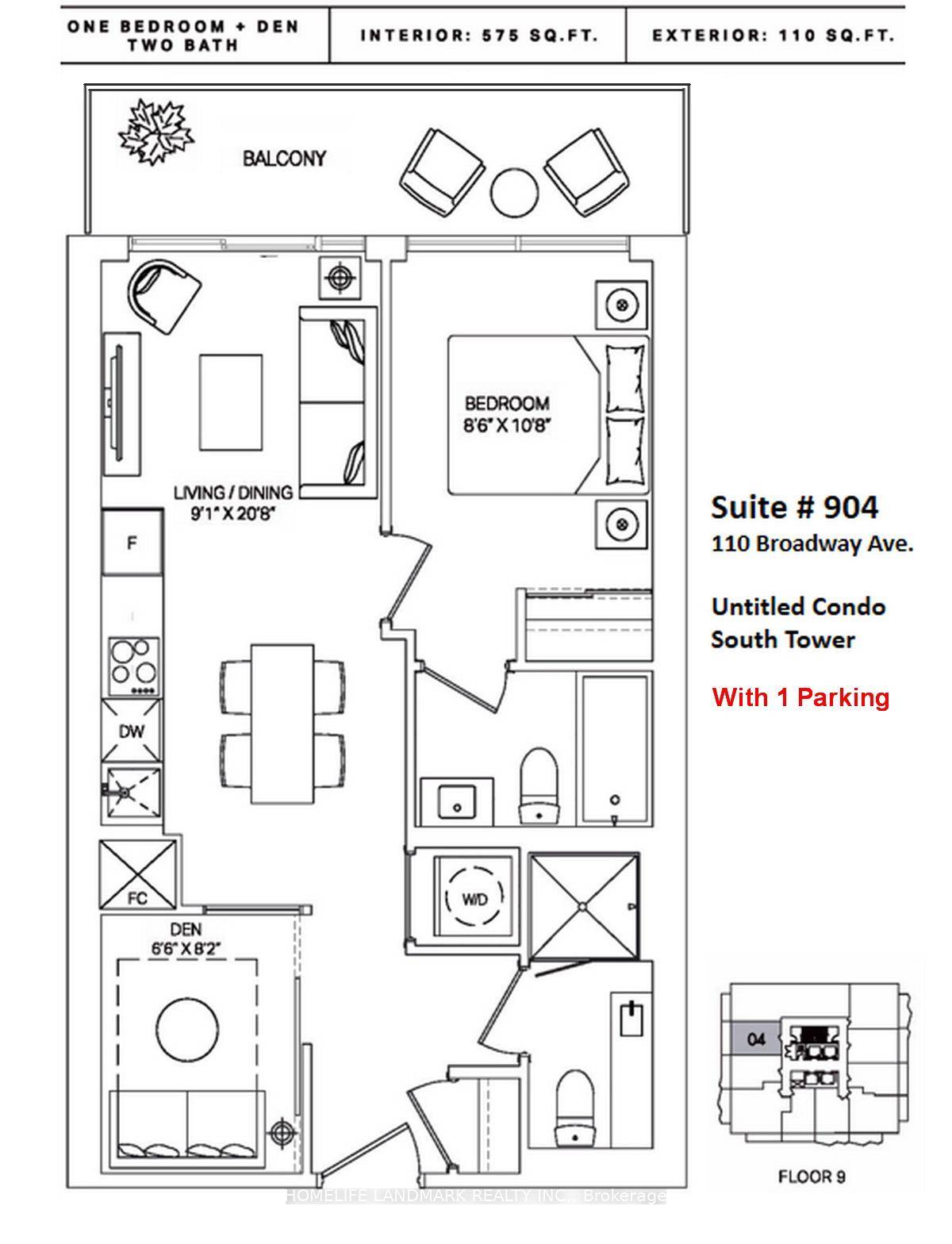 Brand New Untitled condo with a PARKING !