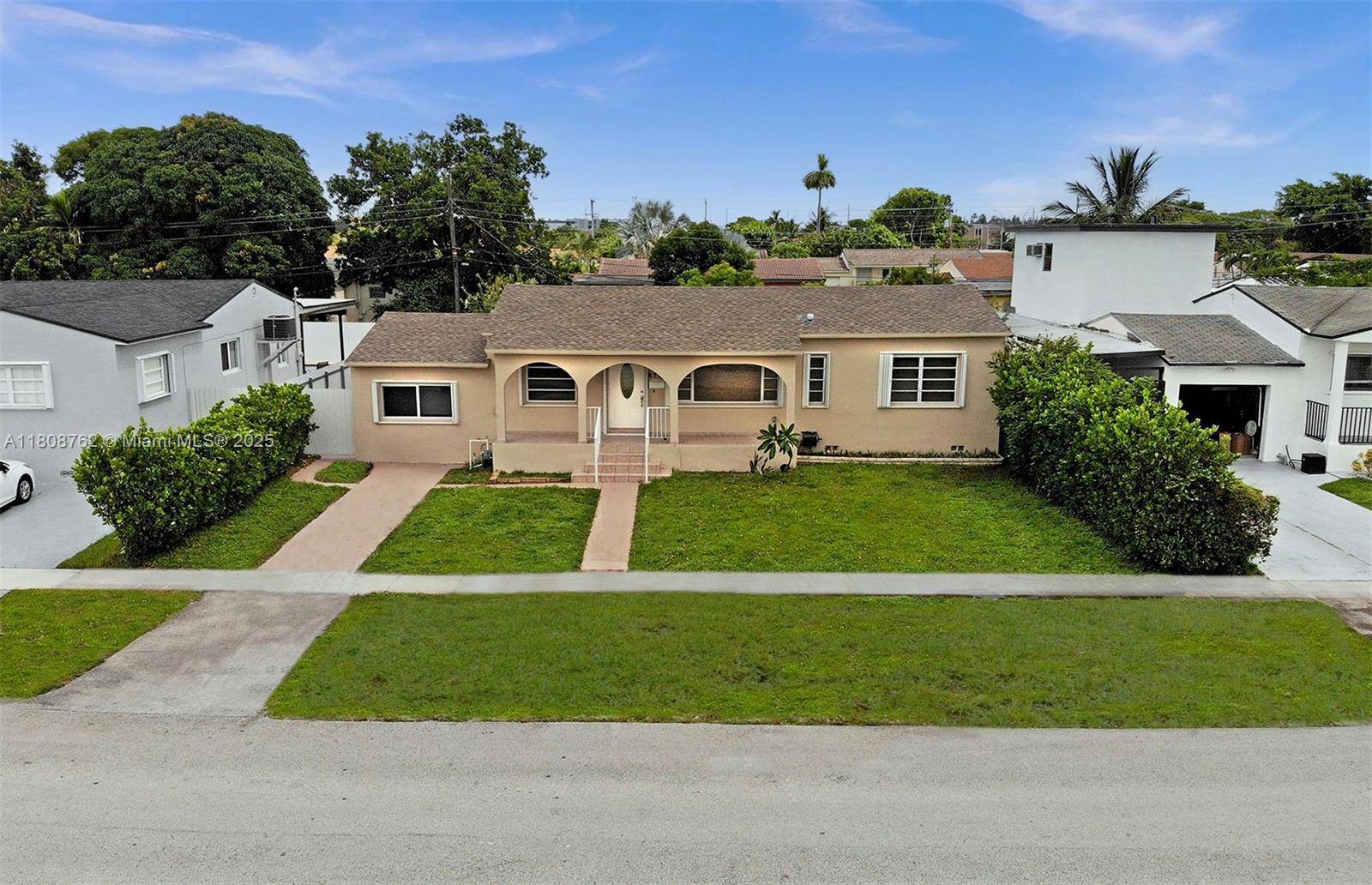 This beautifully maintained single family home features 3 bedrooms, 2 bathrooms, and two spacious family rooms with the second family room easily convertible into a 4th bedroom.
